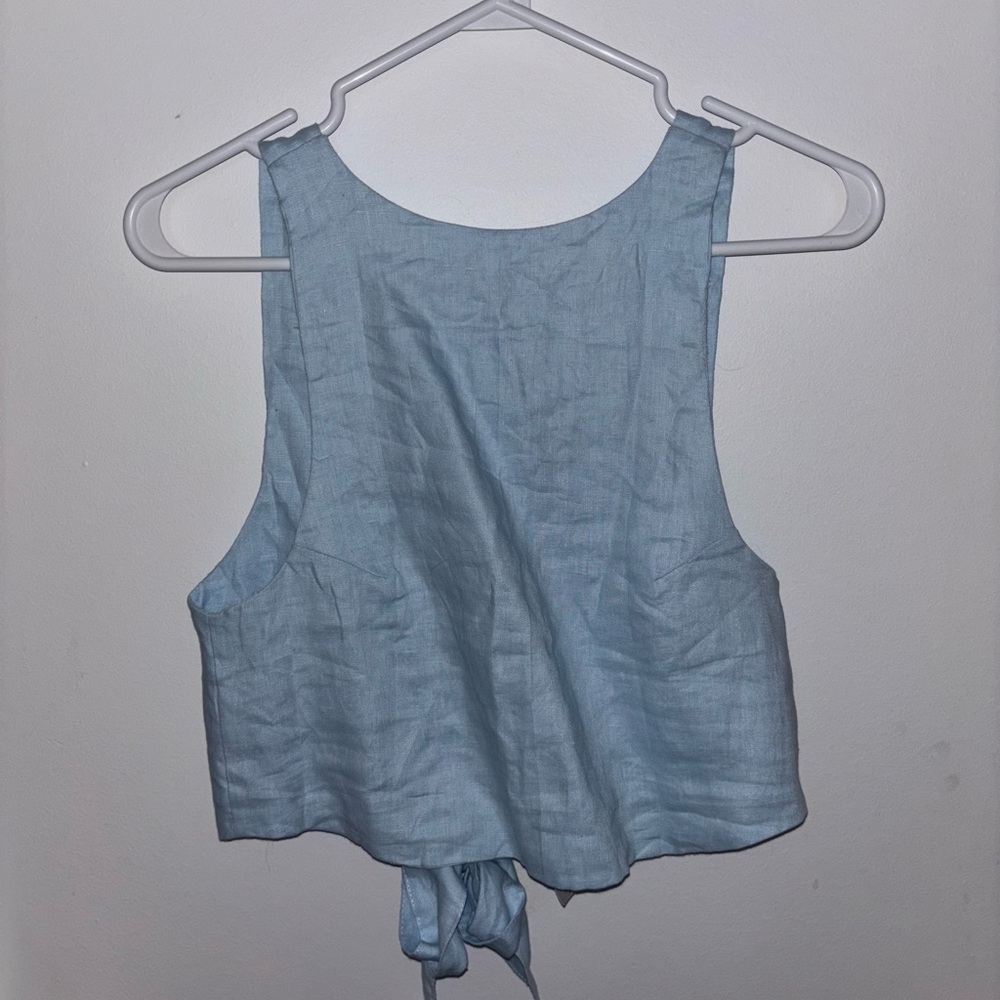 Light Blue Sleeveless Top